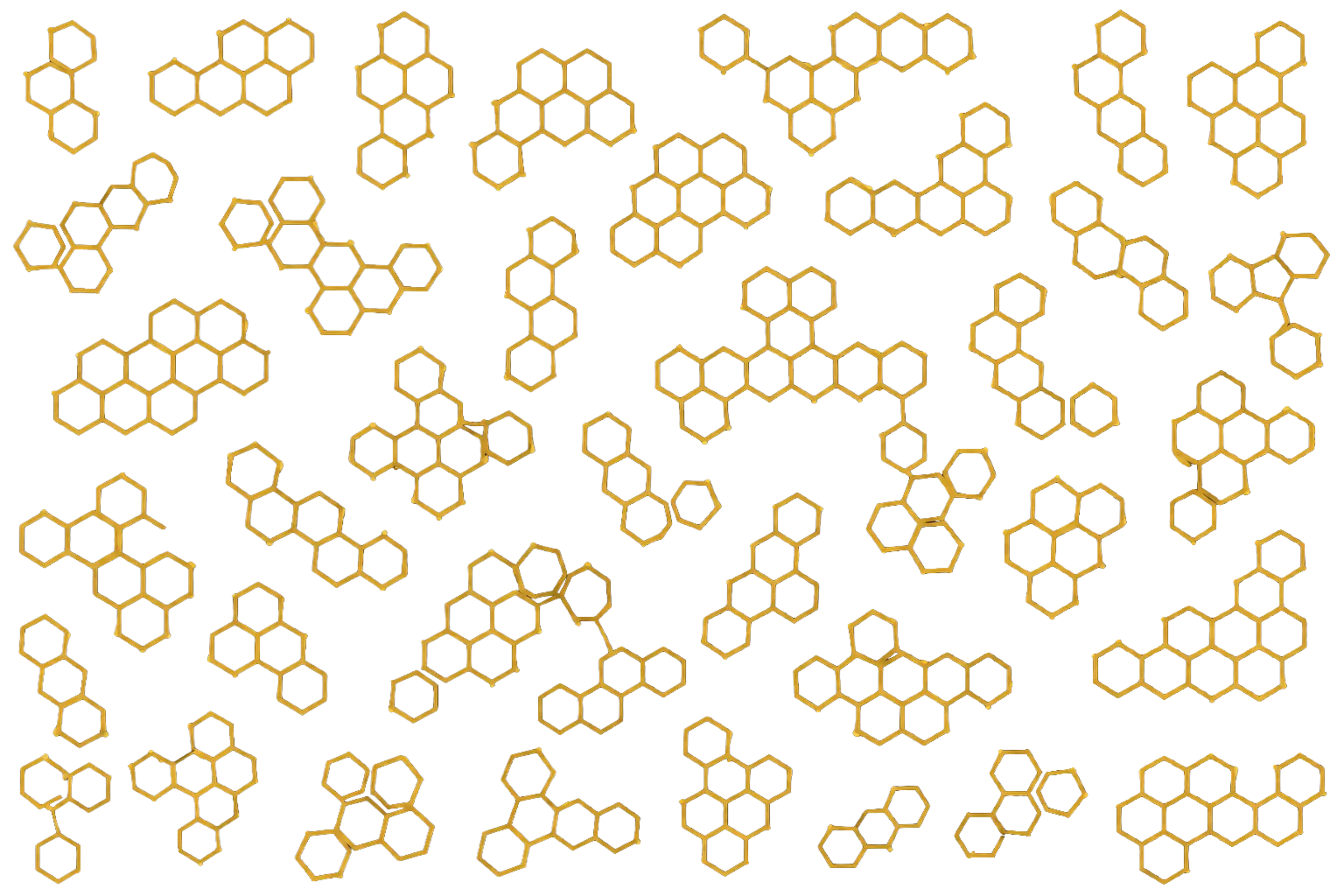 Allerbienen Celle - Betreuungsdienst - Geometrisches Muster aus dünnen goldenen Sechsecken, die in einem wabenförmigen Gittermuster angeordnet sind.